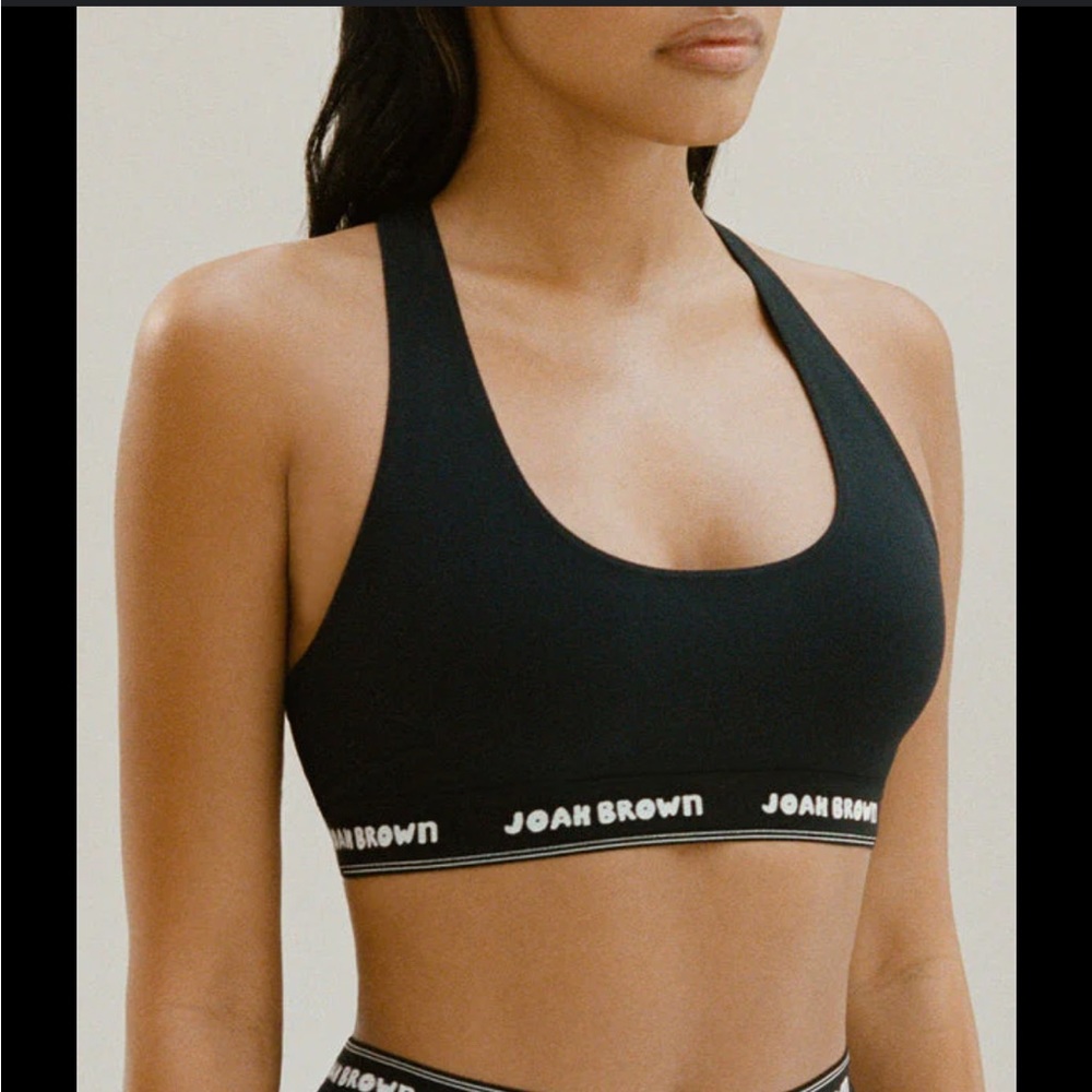 JOAH brown sports bra in black
